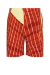 Issey Miyake Pleated Windswept Print Shorts