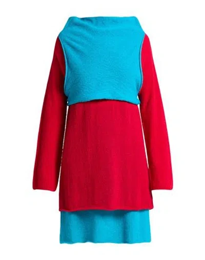 Issey Miyake Woman Mini Dress Red Size 2 Alpaca Wool, Nylon, Wool In Multi