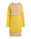 Issey Miyake Woman Mini Dress Yellow Size 2 Alpaca Wool, Nylon, Wool In Yellow