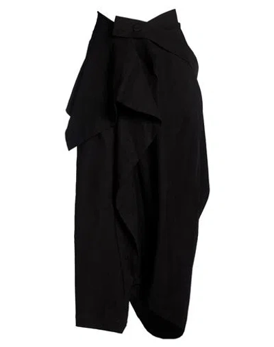 Issey Miyake Woman Pants Black Size 3 Triacetate, Linen, Elastane