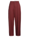 Issey Miyake Woman Pants Burgundy Size 2 Wool
