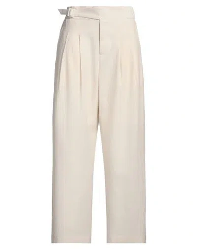 Issey Miyake Woman Pants Ivory Size 3 Wool In White