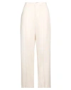 Issey Miyake Woman Pants Ivory Size 3 Wool In White
