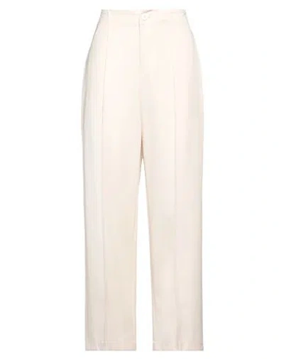Issey Miyake Woman Pants Ivory Size 3 Wool In White