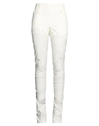 Issey Miyake Woman Pants White Size 3 Cotton, Nylon, Polyurethane