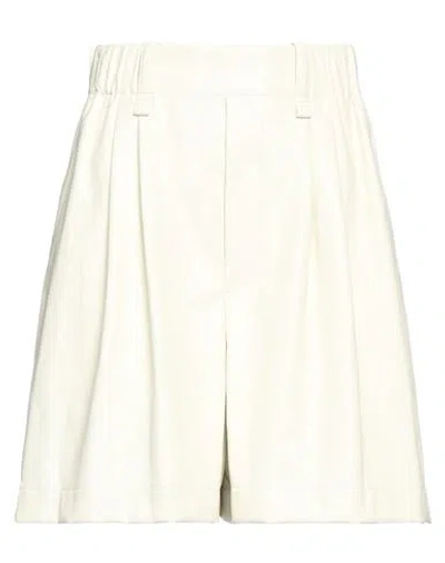 Issey Miyake Woman Shorts & Bermuda Shorts Off White Size 2 Polyester