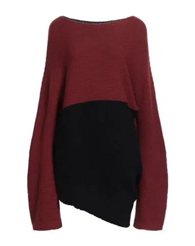 Issey Miyake Woman Sweater Black Size 2 Wool In Multi