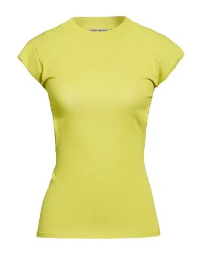 Issey Miyake Woman Sweater Lime Green Size 2 Rayon, Nylon
