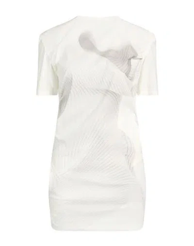 Issey Miyake Woman Top White Size 2 Cotton, Nylon, Polyurethane
