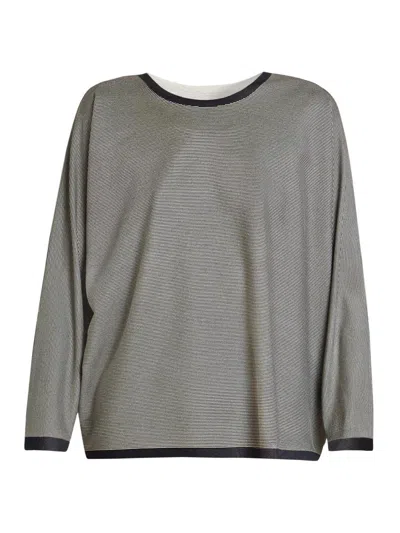 Issey Miyake Women's A-poc Form Striped Blouse In Black