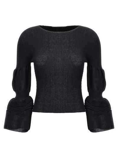 Issey Miyake 'assemblage Branch' Top In Black