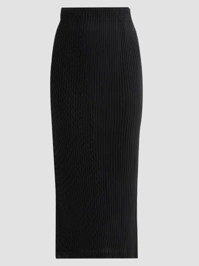 Issey Miyake Women's Box Pleats Midi Skirt In Black