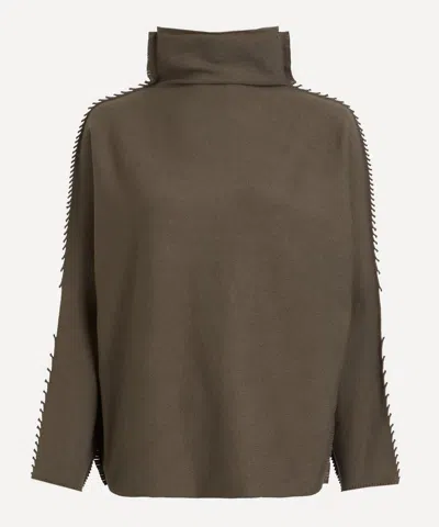 Issey Miyake Women's Campagne Funnel-neck Top In Brown