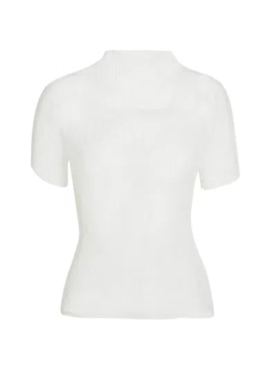 Issey Miyake Women's Chiffon Twist Smokey Blouse In White