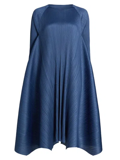 Issey Miyake Women's City Frame A-line Midi-dress In Blue