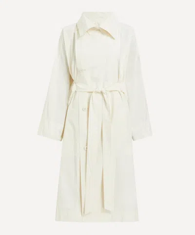 Issey Miyake Women's Crumpled U Coat In White