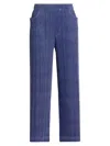 Issey Miyake Denim Pull On Pants In Blue