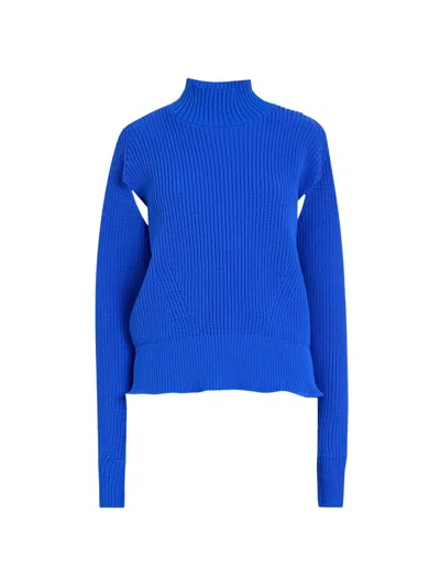 Issey Miyake Women's Displaced Knit Sweater In Blue