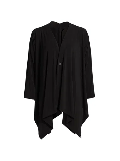 Issey Miyake Women's Drape Jersey Cardigan In Black