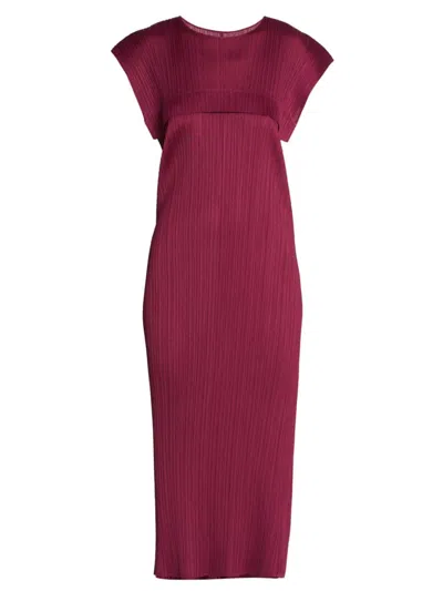 Issey Miyake Women's Energy Synergy Monthly Colors May Midi-dress In Raspberry