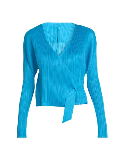 Issey Miyake Women's Facade Plissé Wrap Jacket