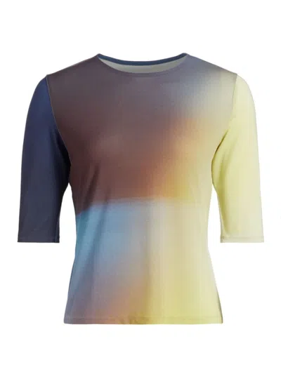 Issey Miyake Women's Grasping The Formless Light Leak Gradient Top In Multi