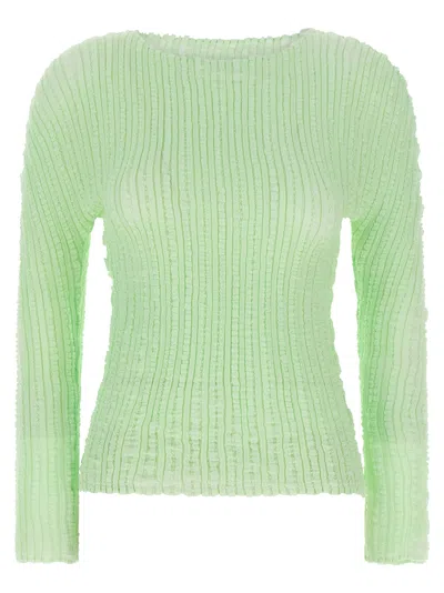 Issey Miyake Women's Jellyfish Pleats Sweater In Green
