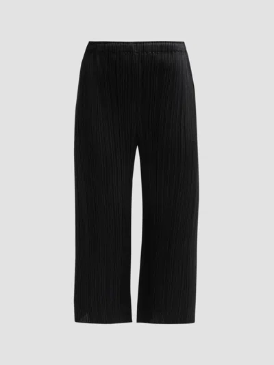 Issey Miyake Women's July Pleated Crop Pants In Black