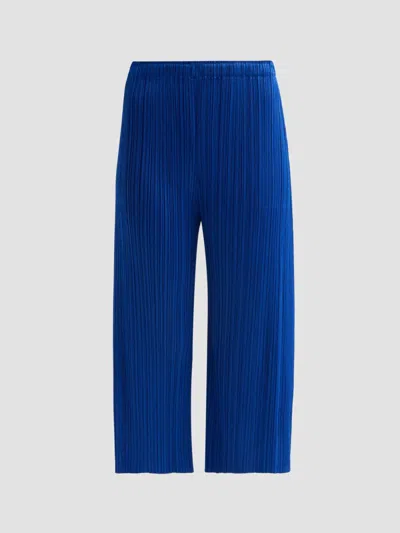 Issey Miyake Women's July Pleated Crop Pants In Blue