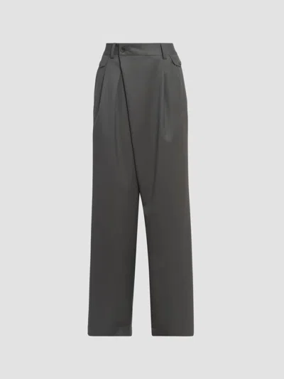 Issey Miyake Women's Lustrous Wool Pants In Gray
