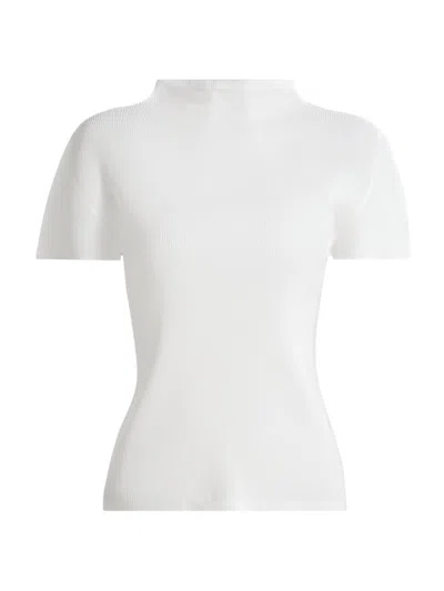 Issey Miyake Women's Mist Basics Ribbed Top In White