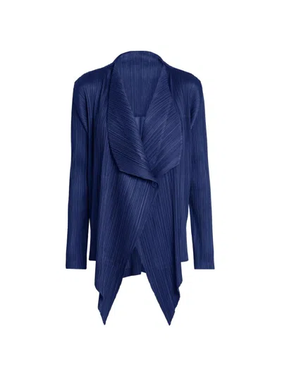 Issey Miyake Women's Monthly Colors: January Plissé Drape Jacket In Blue