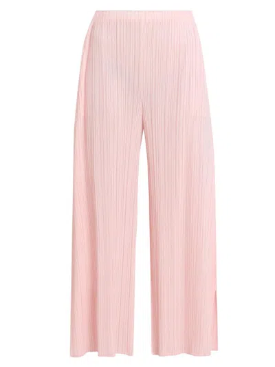 Issey Miyake Women's Monthly Colors: March Plissé Wide-leg Pants In Pink