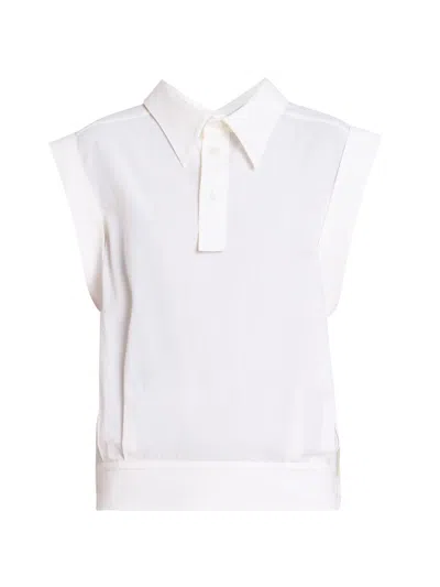 Issey Miyake Women's Odd Cotton Shirt In White