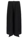 Issey Miyake Plaster Pleats Solid Pants In Black