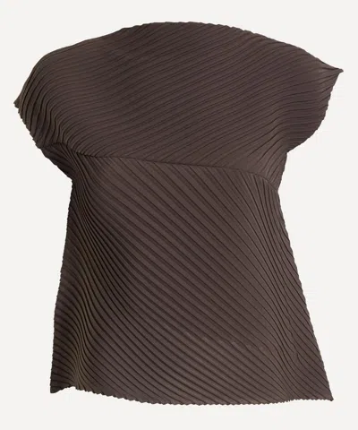 Issey Miyake Women's Plaster Pleats Top In Brown