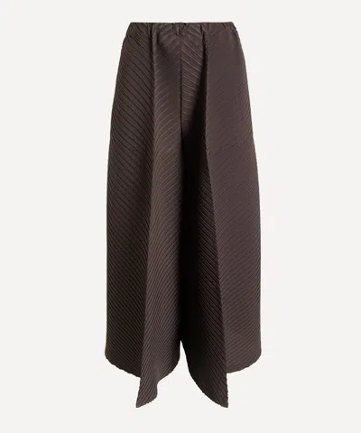 Issey Miyake Women's Plaster Pleats Trousers In Brown