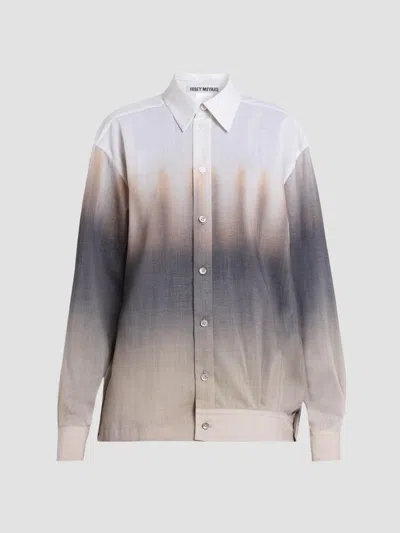 Issey Miyake Women's Plumage Ombré Button-front Shirt In Multi