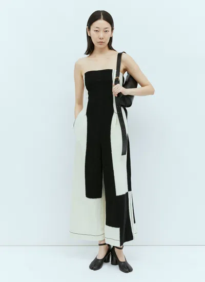 Issey Miyake Women Rectilinear Milled Jumpsuit In White