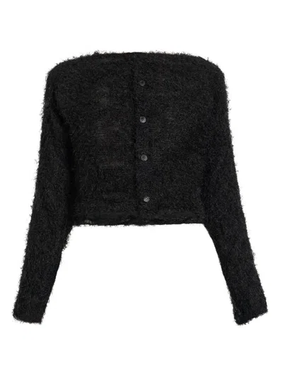 Issey Miyake Women's Shifted Misty Pleats Cardigan In Black