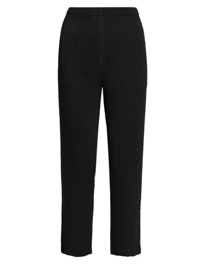Issey Miyake Women's Sleek Pleats Pants In Black