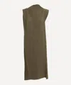 Issey Miyake Soft Fold Pleats Midi Dress In Green