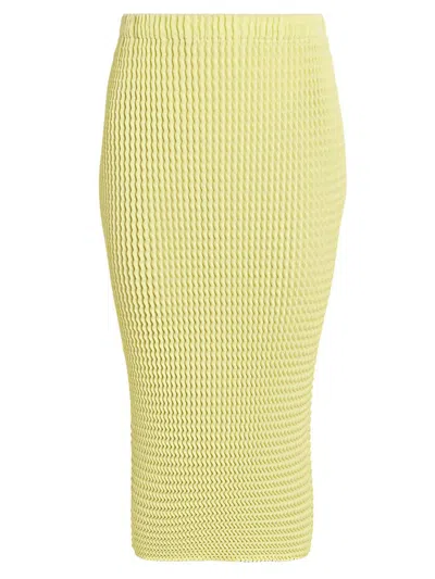 Issey Miyake Women's Spongy Cotton-blend Midi-skirt In Green