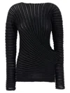 Issey Miyake Stream Blouse In Black