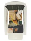 Issey Miyake Graphic-print Zip T-shirt In Neutral