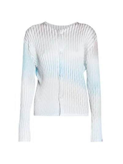 Issey Miyake Women's Suffused Pleats Cardigan In Multi