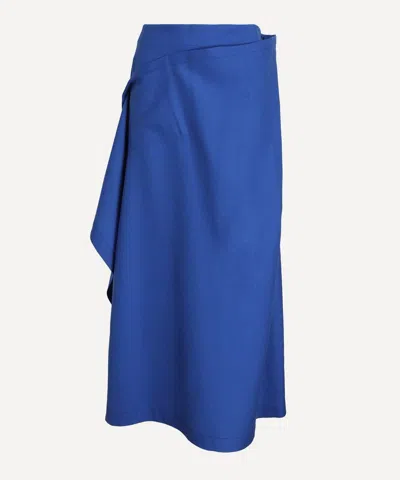Issey Miyake Women's Uni-form Wool Skirt In Blue