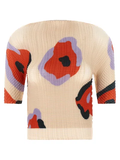 Issey Miyake Verve Pleats Tops Beige In Neutral