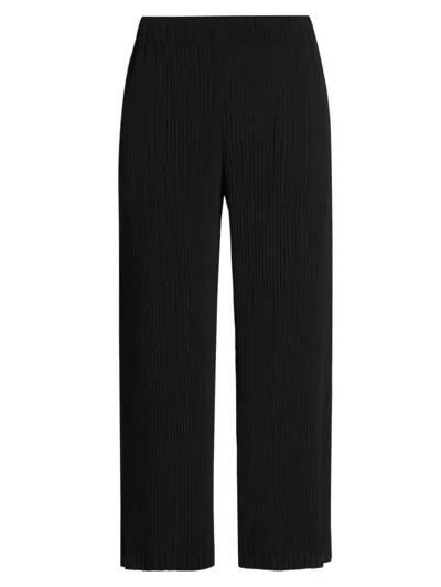 Issey Miyake Women's What Has Always Been Hatching Bottoms Pants In Black