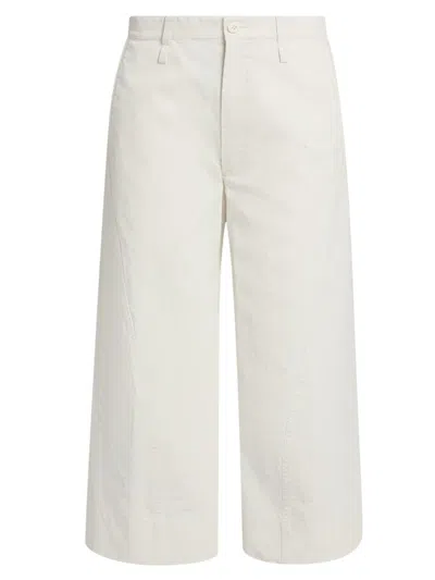 Issey Miyake Women's Wide-leg Crop Pants In White